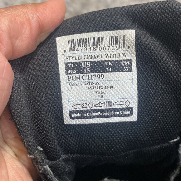 Carhartt GROUND FORCE WATERPROOF 6" COMPOSITE TOE WORK BOOT sz 15 Wide b… - Picture 8 of 8